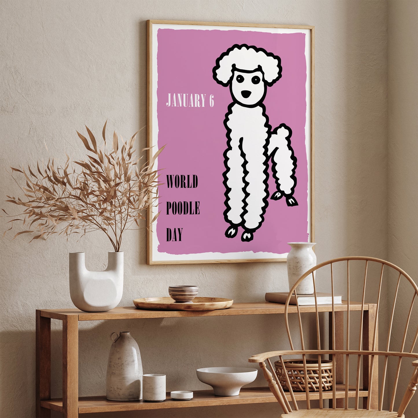 World Poodle Day Quirky Wall Art Print