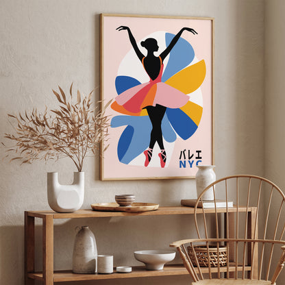 Ballerina Japanese Wall Art Print