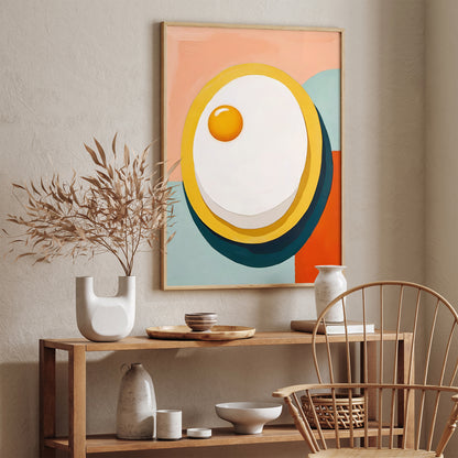 Modern Minimalist Egg Kitchen Wall Art