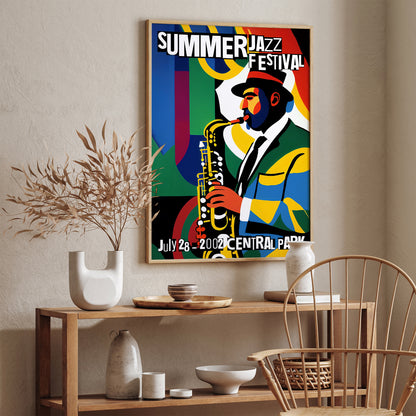 Summer Jazz Festival NYC Retro Poster