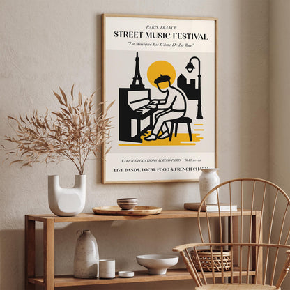 Paris Street Music Festival Art Poster