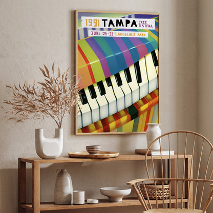 Tampa Jazz Festival Retro Poster Print