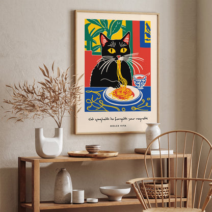 Eat Spaghetti to Forgetti Your Regretti Poster