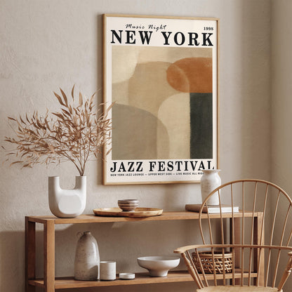 NYC Jazz Festival Abstract Music Poster