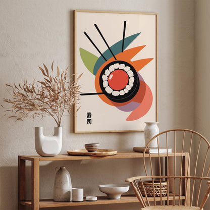 Minimalist Japanese Sushi Poster