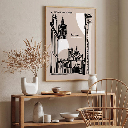 Lisbon Cidade Bianca White City Art Print