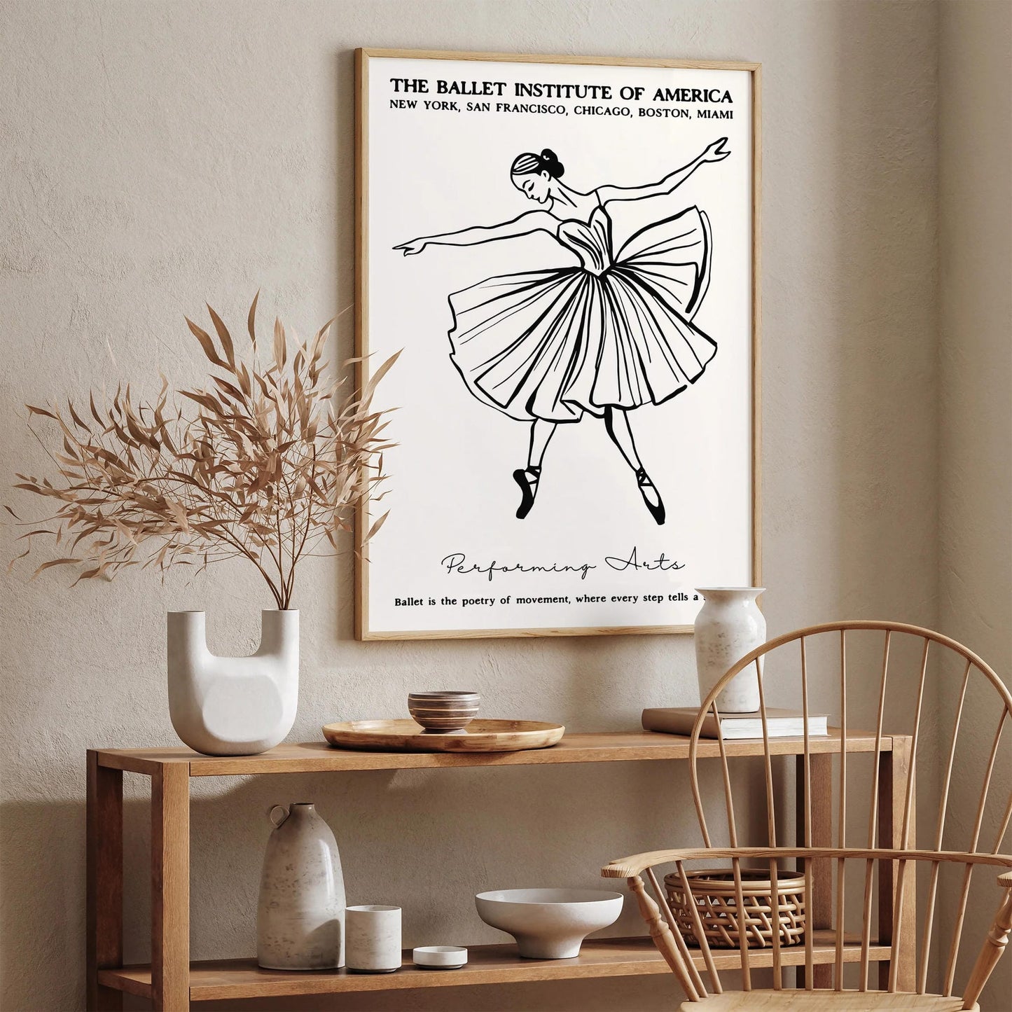 Black and White Ballet Poster