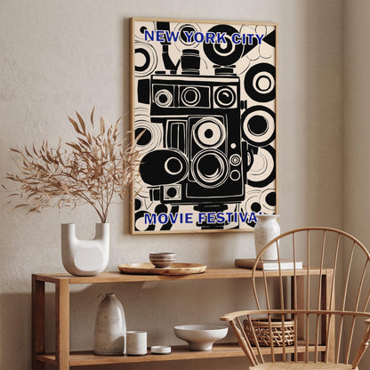 New York City Film Festival Retro Movie Poster