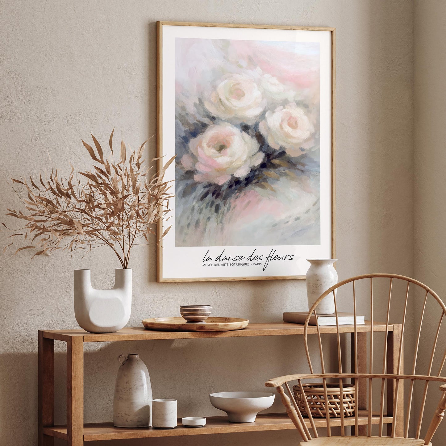 La Danse Des Fleurs Poster - Romantic Floral Home Decor