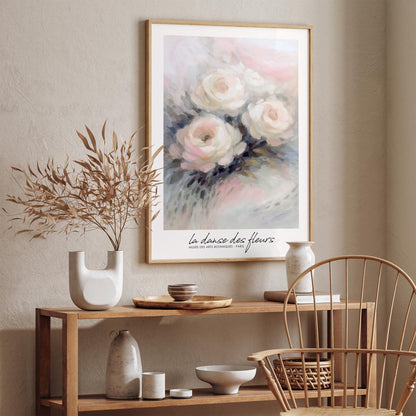 La Danse Des Fleurs Poster - Romantic Floral Home Decor