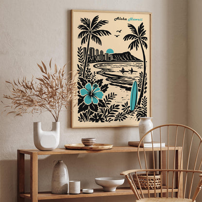 Hawaii Aloha Travel Poster