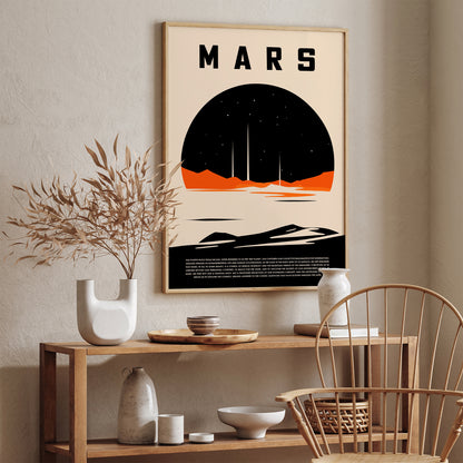 MARS Minimalist Space Poster