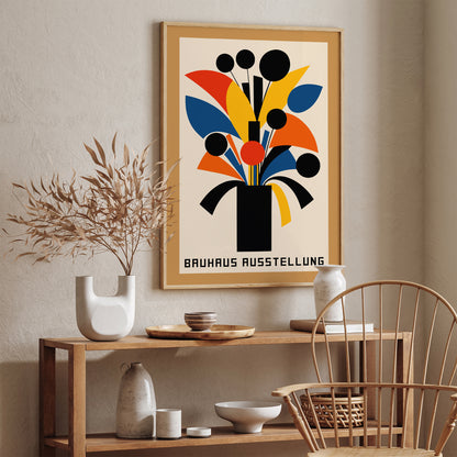 Geometric Bauhaus Bouquet Poster