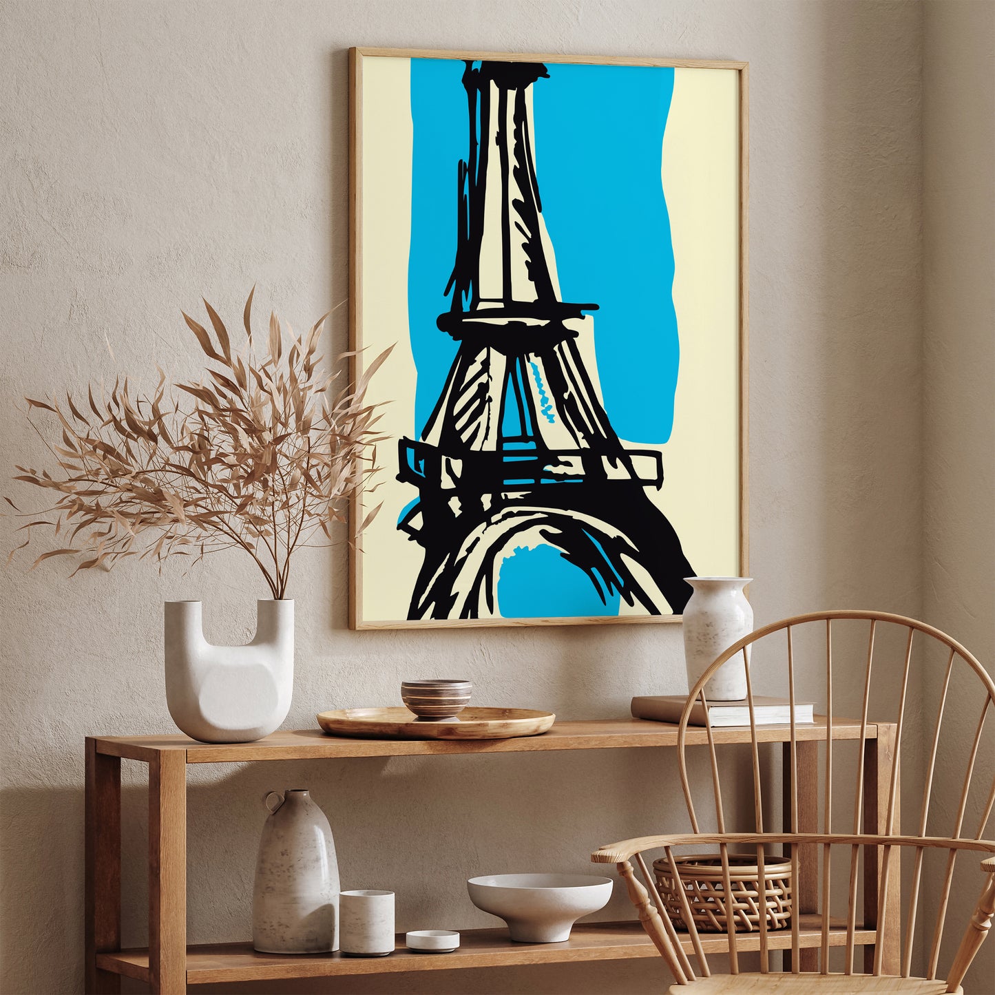 Retro Eiffel Tower Art Print