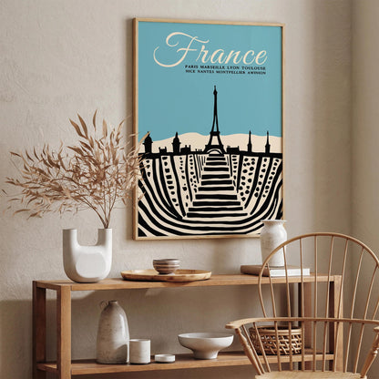 France Travel Poster - Gift for Francophiles & Travelers