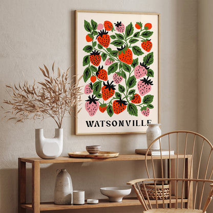 Watsonville Strawberry Art Print