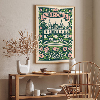 Monte Carlo Travel Poster