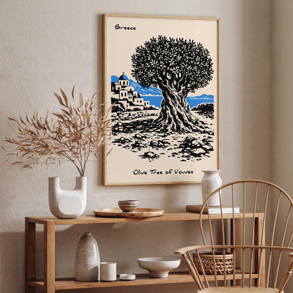 Olive Tree of Vouves Greece Poster