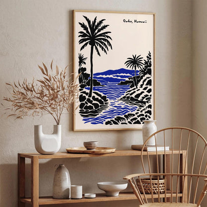 Oahu Hawaii Travel Poster