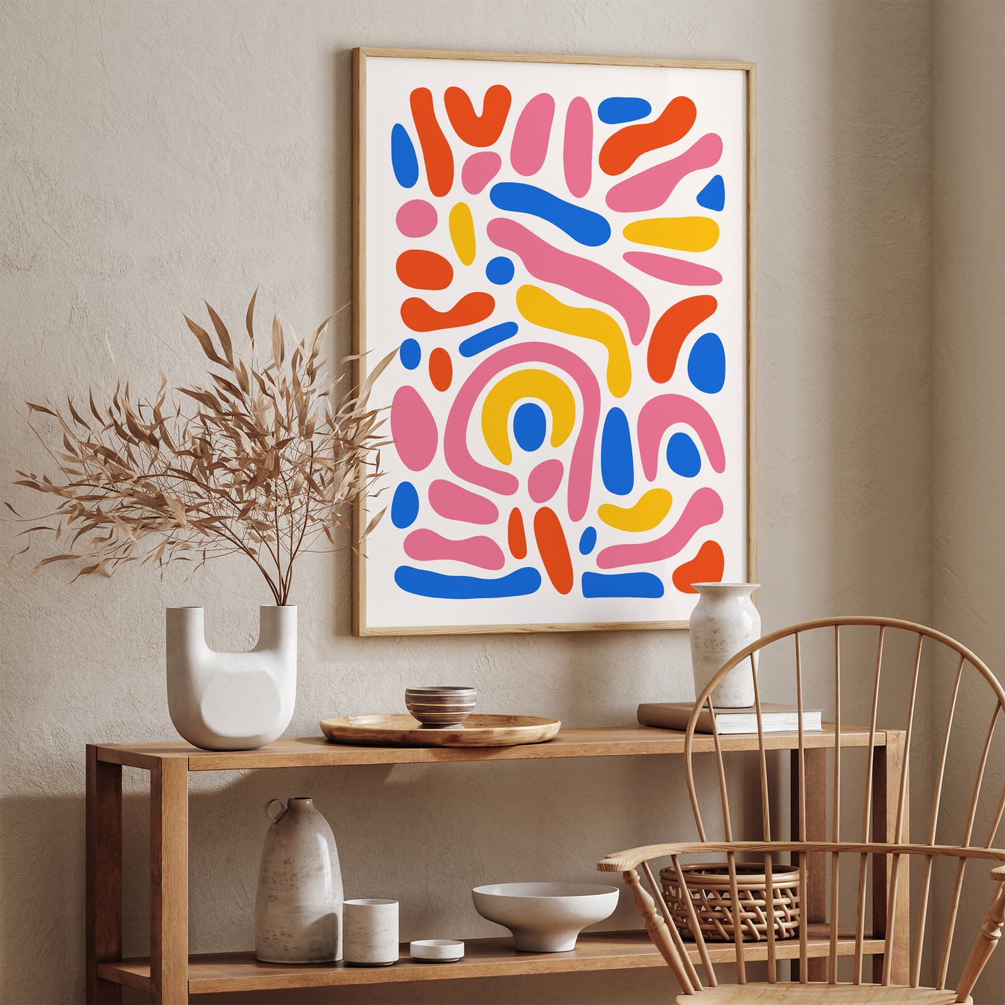 Mid Century Colorful Art Print