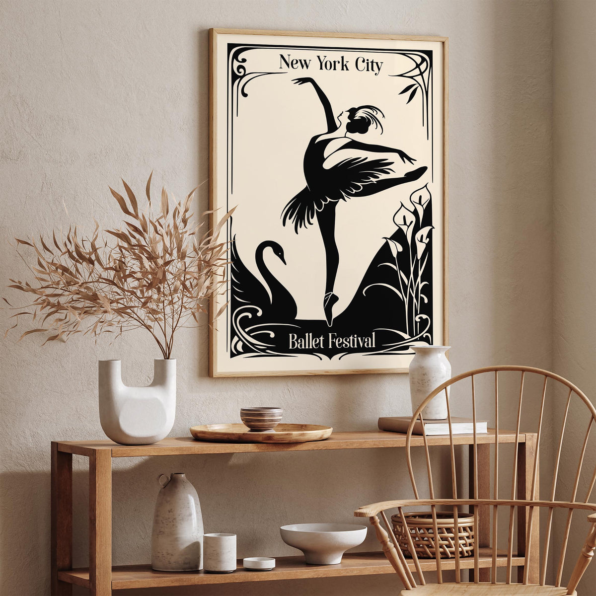 NYC Ballet Festival Art Deco Vintage Poster