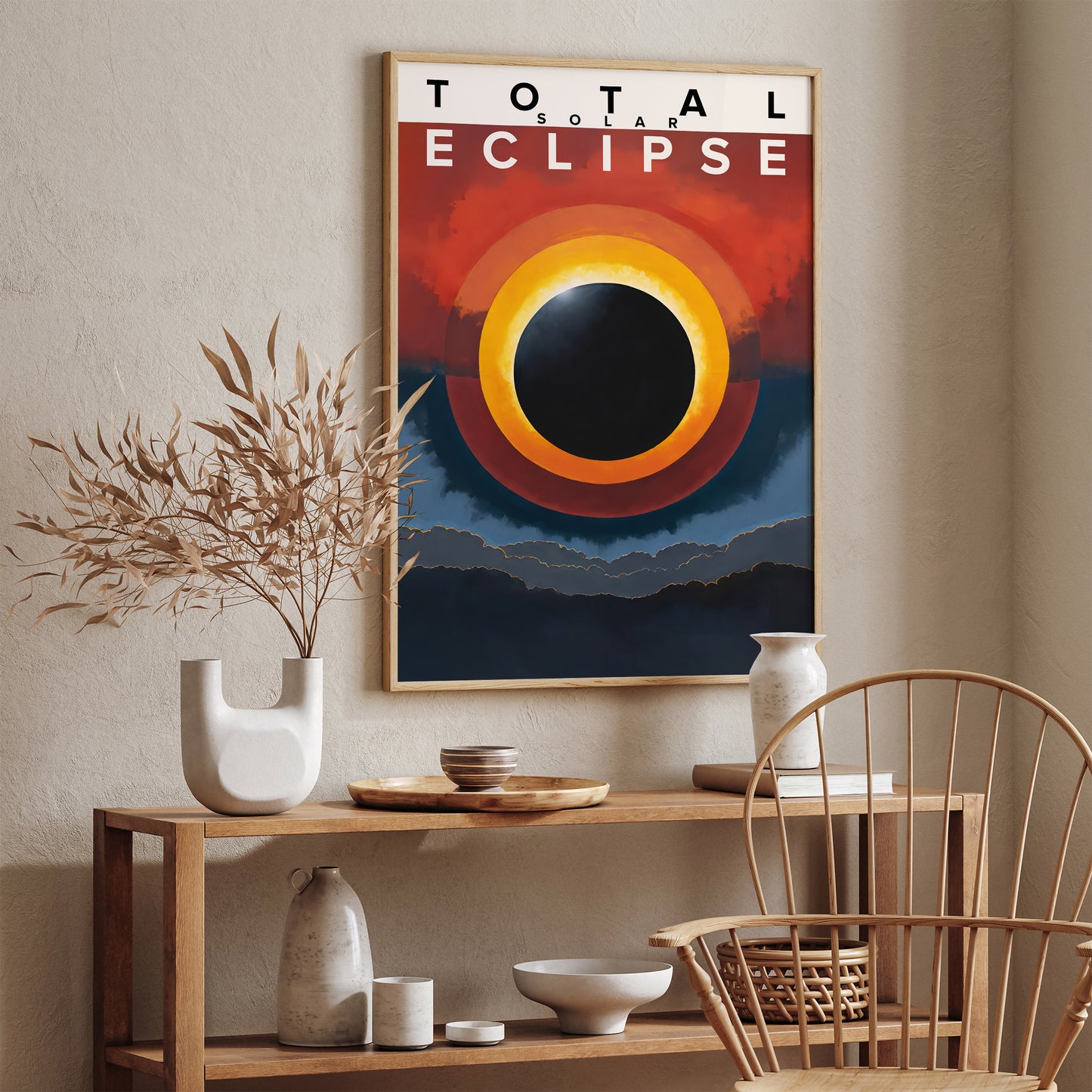 Total Solar Eclipse Wall Art 2025