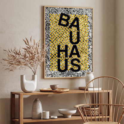 Bauhaus Retro Yellow Art Print