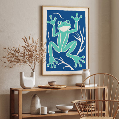 Funny Crazy Frog Art Print