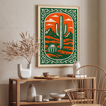 Sonoran Desert Poster - Cacti Plant Wall Art