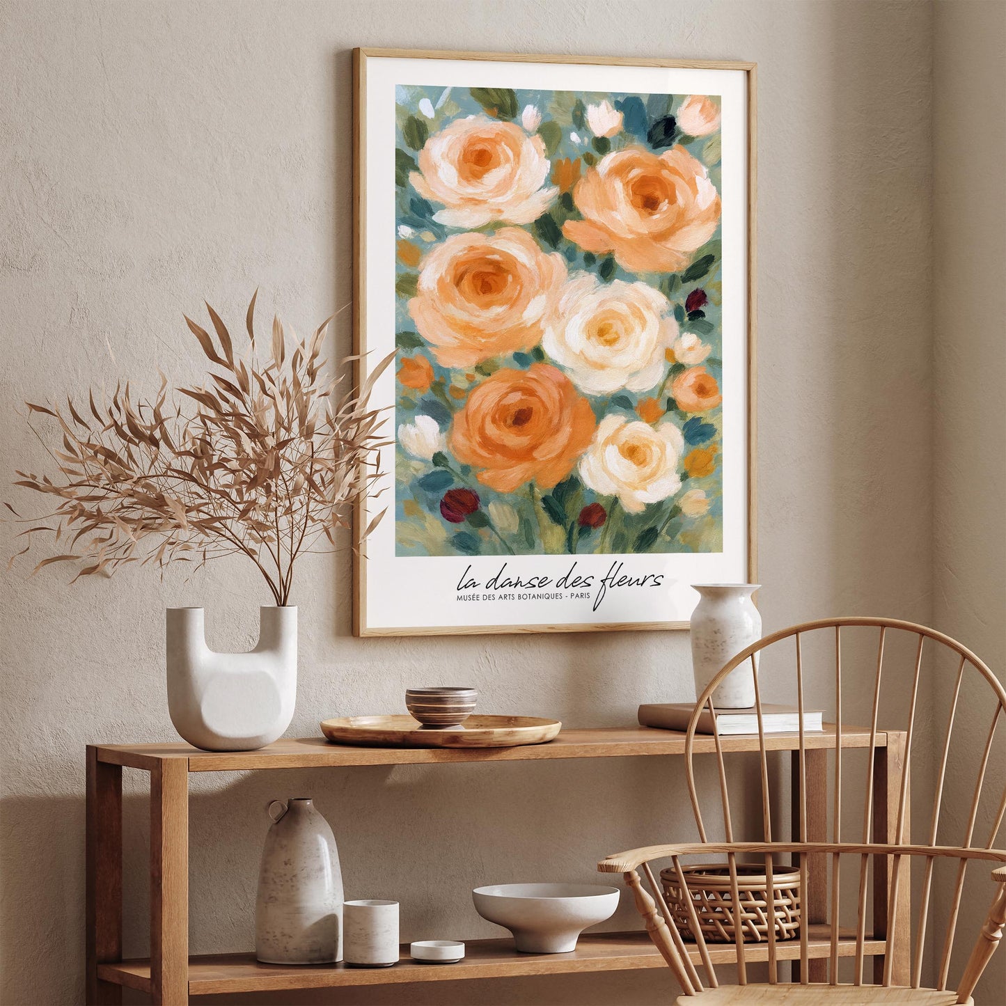 La Danse Des Fleurs Poster - French Botanical Wall Art