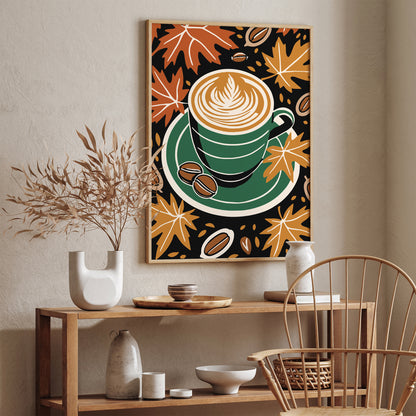 Fall Coffee Kitchen Art Print 2025