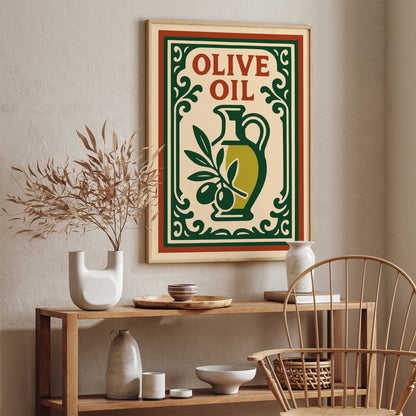 Olive Oil Poster - Rococo Restaurant Wall Decor