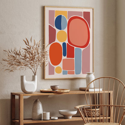 Colorful Mid Century Abstract Poster