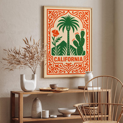 California Vintage Travel Poster