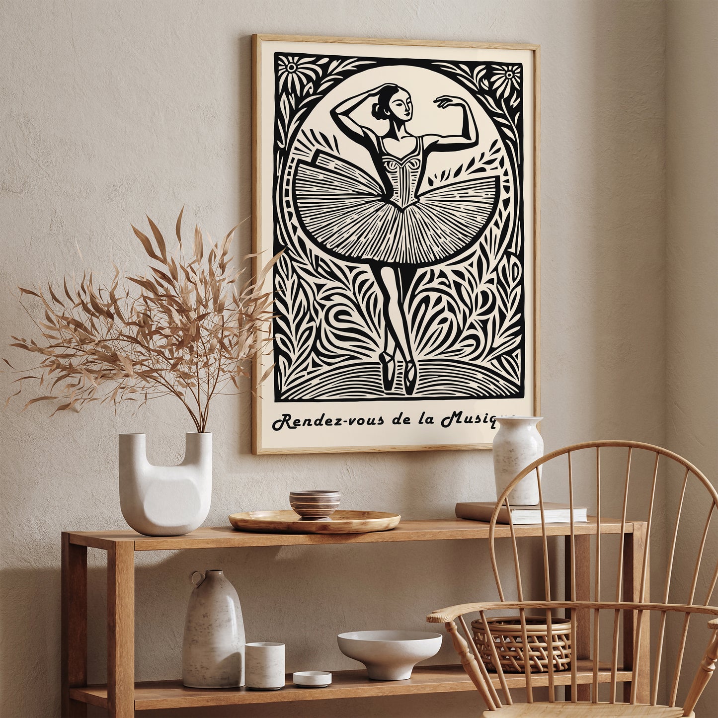 Ballerina Cut Outs Art Print