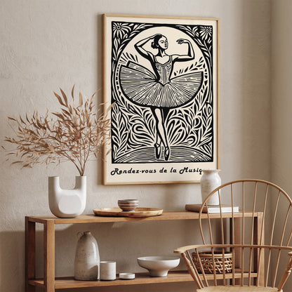 Ballerina Cut Outs Art Print