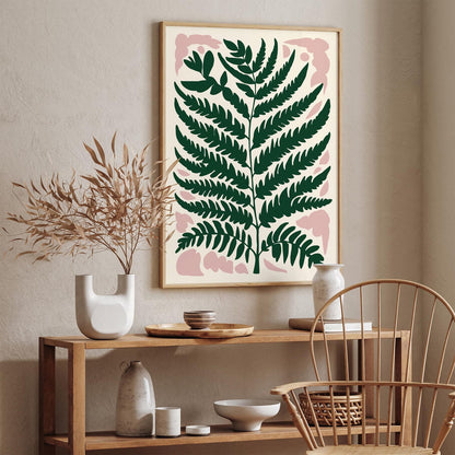 Green Fern Leaf Poster 2025