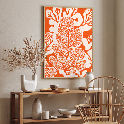 Orange Coral Reefs Wall Art