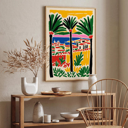 Barcelona Colorful Cityscape Poster