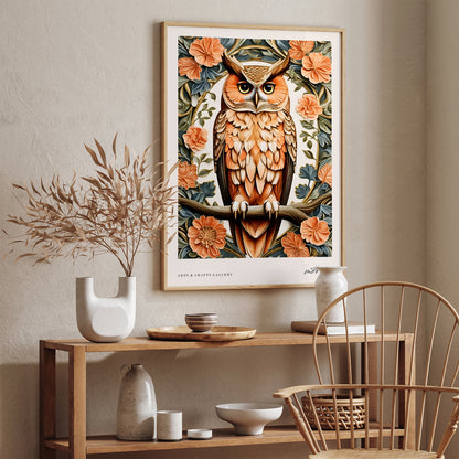 Elegant Owl Portrait Wall Art