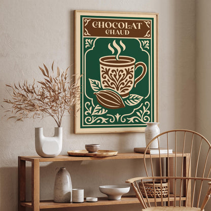 Rococo French Cafe Decor - Hot Chocolate Wall Art
