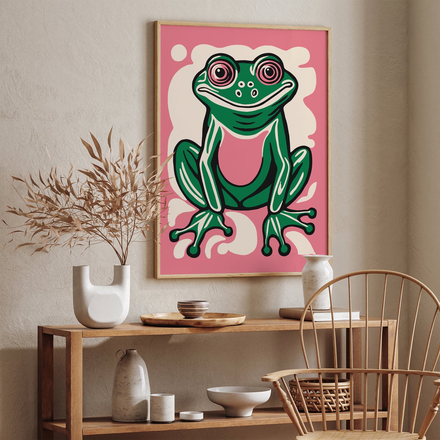 Funny Cute Pink Frog 2024 Poster