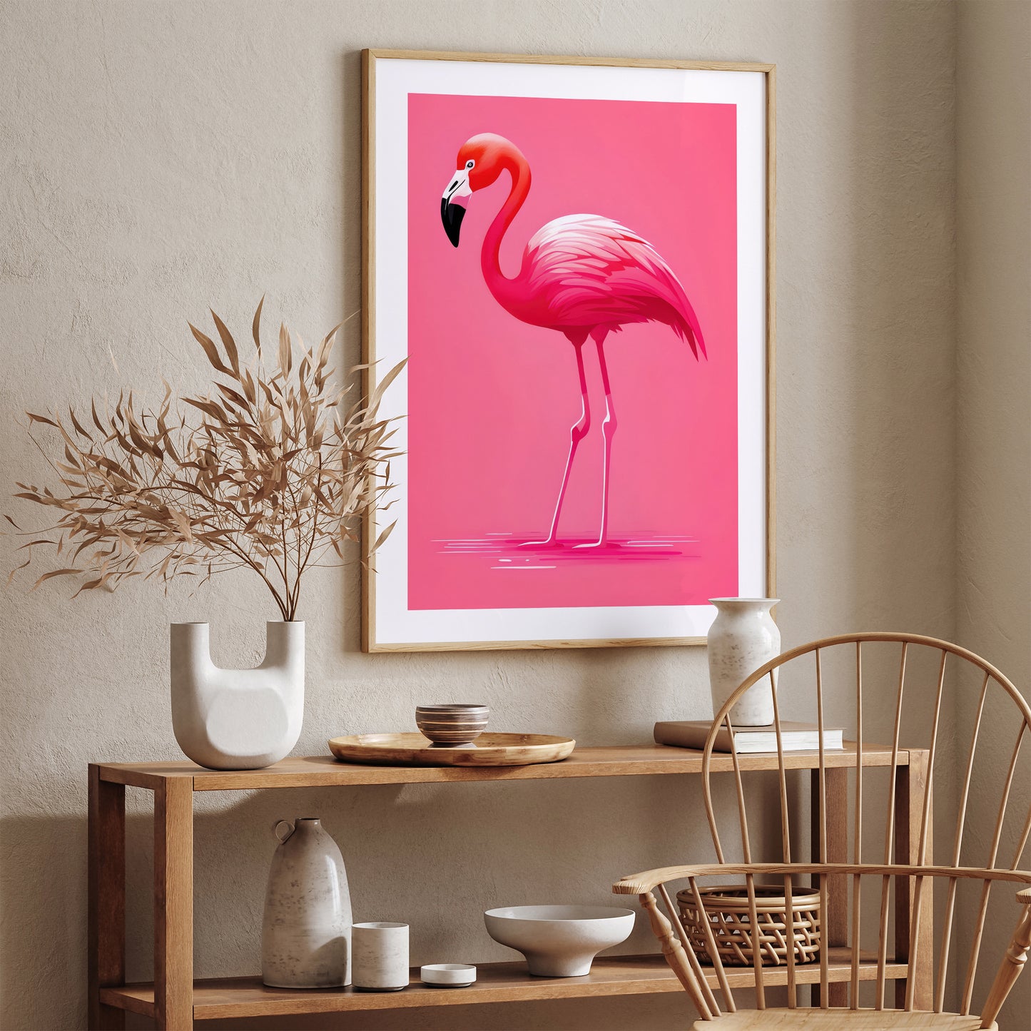 Pink Flamingo Wall Art