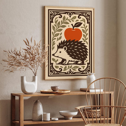 Cute Autumn Hedgehog Poster