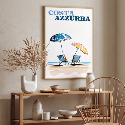 Costa Azzurra Travel Poster