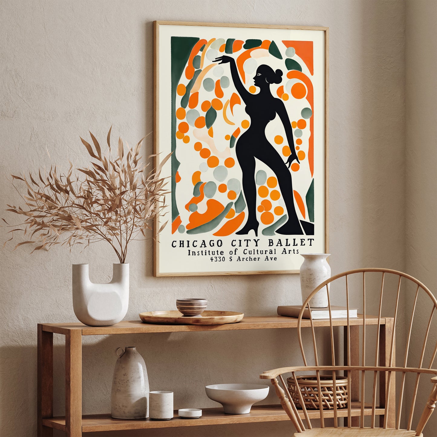 Chicago City Ballet Retro Ballerina Wall Art