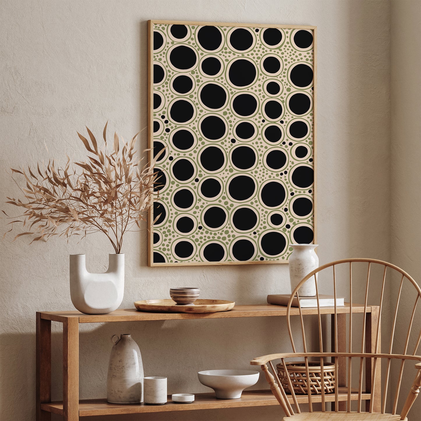 Black Dots Farmhouse Wall Art