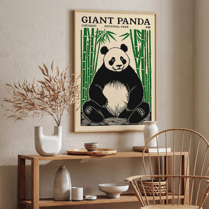 Chengdu National Park Poster - Giant Panda Art Print