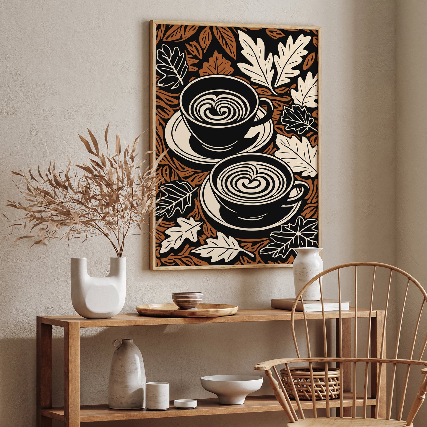 Autumn Coffee Art – Kitchen Wall Decor