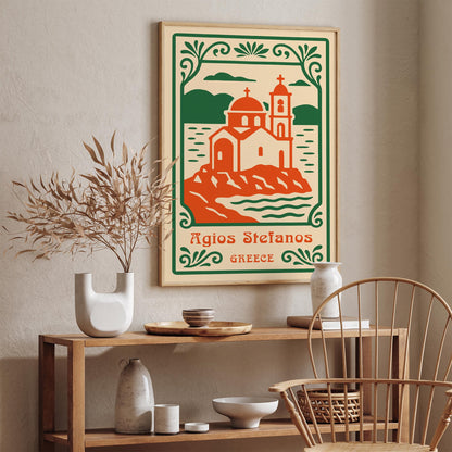 Agios Stefanos Greece Poster